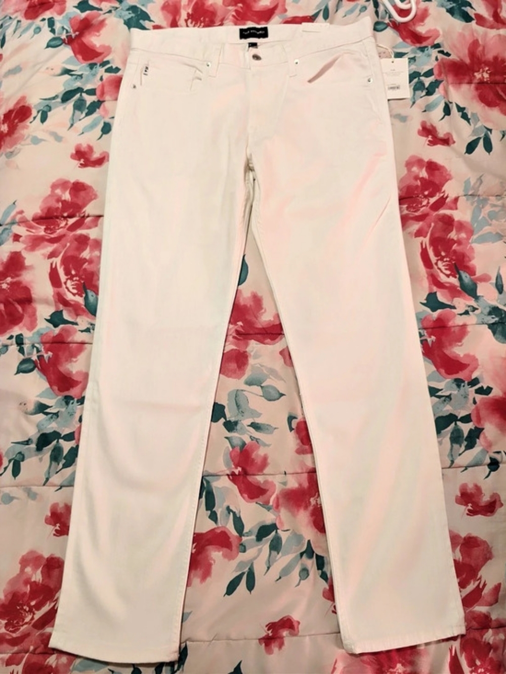Free Assembly Men's White Slim Jeans